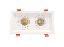 Westgate Lighting LRD-10W-40K-WTM2-WH LED Recessed Light With 2 Slot White Trim, Lumens 1400 lm, Color Temperature 4000K, White Finish