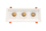 Westgate Lighting LRD-10W-50K-WTM3-WH LED Recessed Light With 3 Slot White Trim, Lumens 2100 lm, Color Temperature 5000K, White Finish
