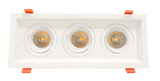 Westgate Lighting LRD-WTM3-WH LED Recessed Light with 3 Slot White Trim, White Finish