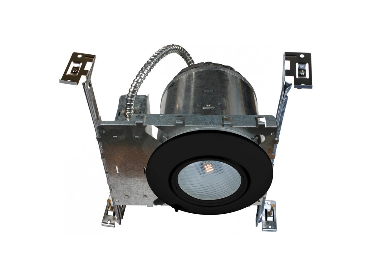 6" Recessed Emergency Light  4000K Black Finish IC Rated