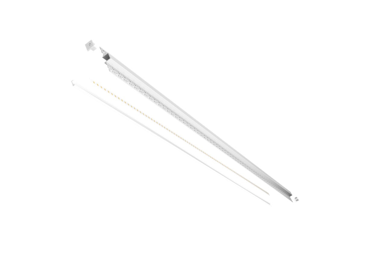 Aluminum Profile 8FT Mud-In Recessed Mount, Frosted Lens