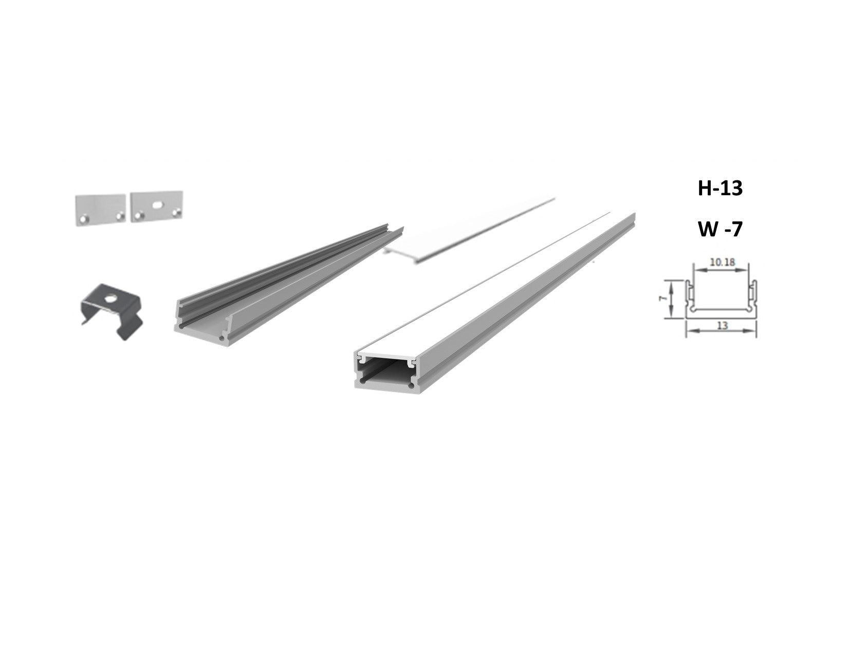 Lighting Spot 26 LS-S-1307 Aluminum Profile 10FT Surface Mount, Frosted Lens