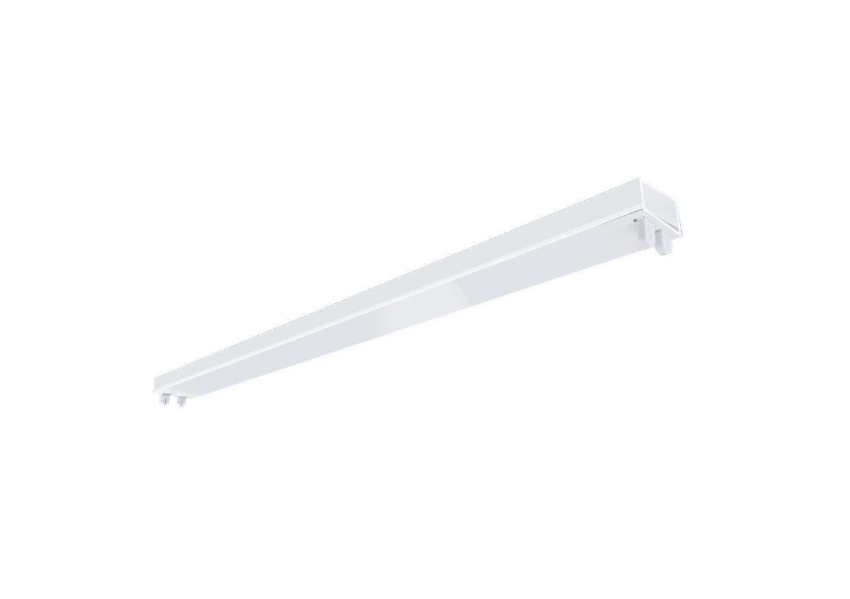 4FT Strip Fixture and Lamp, 4FT 2L to be used with LED T8 tubes double ends wired