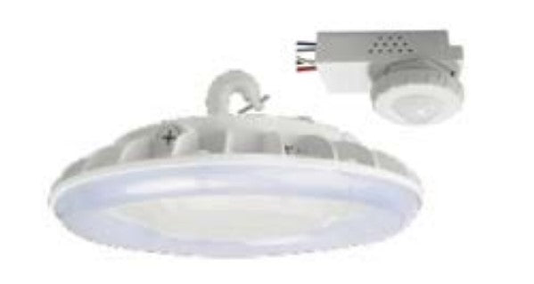 67W LED UFO Highbay WHITE Body Finish With Motion Sensor 5000K