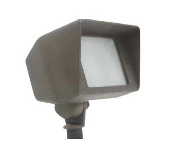 LED Brass Garden Light Bronze Finish Square Head