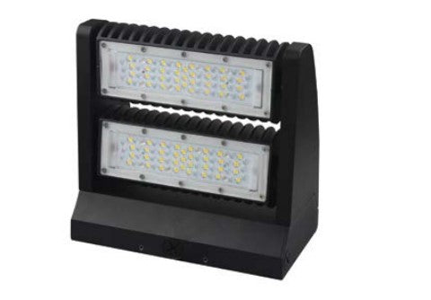 60W LED Rotatable Double Head Wall Pack 5000K 78000 LM