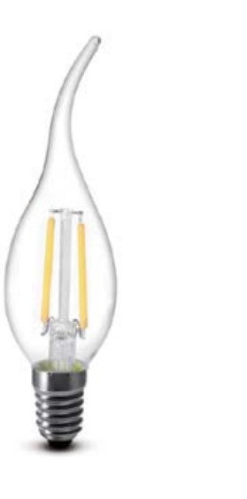 4.5W 320LM 2700K Bent Tail E12 Base