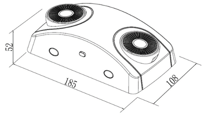 2W Mini LED Emergency Light, White Finish