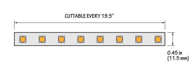 Core Lighting LSH20N-CW-50FT 2.0W 120V Outdoor Flexible LED Strip 4000K 50FT