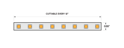 Core Lighting LSH50N-WW-50FT, 50-ft Dimmable Outdoor LED Strip Light - 4.4W/FT, 120V, Color Temperature 3000K