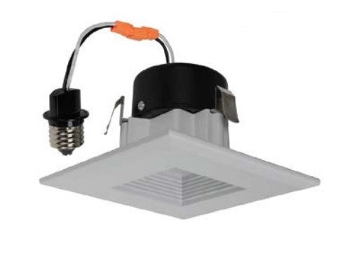 3 Inch Square LED Downlight Baffle White Finish 2700K
