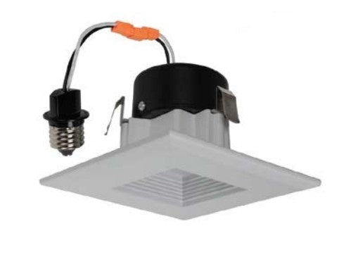 3 Inch Square LED Downlight Baffle White Finish 5000K