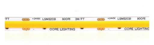 Core Lighting LSM32CB-27K-100FT-24V 3.2W Indoor COB Linear LED Strip Color Temperature 2700K Length 100FT Voltage 24V