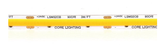 Core Lighting LSM32CB-27K-PF-24V 3.2W Indoor COB Linear LED Strip Color Temperature 2700K  Voltage 24V