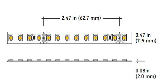 Core Lighting LSM40HF-27K-24V-PF 4.0W Indoor Flexible LED Strip Color Temperature 2700K Voltage 24V