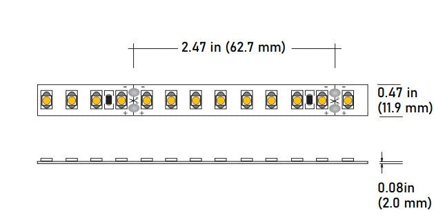 Core Lighting LSM40HF-30K-24V-PF 4.0W Indoor Flexible LED Strip Color Temperature 3000K  Voltage 24V