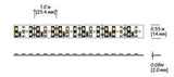 Core Lighting LSM60-25K-12V-PF 6.0W Per Foot Indoor Flexible LED Strip Color Temperature 2500K Voltage 12V