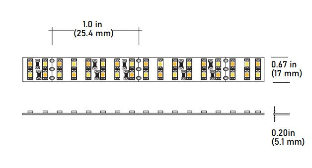 Core Lighting LSM60MX-2230-PF-24V 6.0W Indoor Color-Tuning Flexible LED Strip, LSM60MX Model, 2200K/3000K Color Temperature, PF Per Feet , 24V Voltage