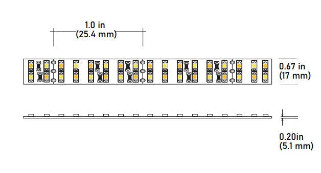 Core Lighting LSM60MX-2250-PF-24V 6.0W Indoor Color-Tuning Flexible LED Strip, LSM60MX Model, 2200K/5000K Color Temperature, PF Per Feet , 24V Voltage