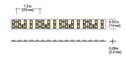 Core Lighting LSM70HF-30K-100FT-24V 6.6W Indoor Flexible LED Strip LSM70HF Model, 3000K Color Temperature, 100Ft Length, Voltage 24V DC