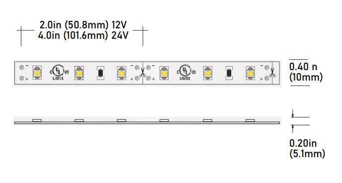 Core Lighting LSMW15-24K-PF-24V-HR95 1.5W Outdoor Flexible LED Strip, LSMW15 Model, 2400K Color Temperature, PF Per Feet , 24V Voltage