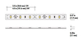 Core Lighting LSMW15-25K-12V-PF 1.5W Outdoor Flexible LED Strip, LSMW15 Model, 2500K Color Temperature, PF Per Feet , 12V Voltage