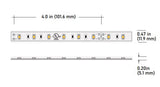 Core Lighting LSMW25-30K-PF-24V 2.2W Outdoor Flexible LED Strip, LSMW25 Model, 3000K Color Temperature, PF Per Feet , 24V Voltage
