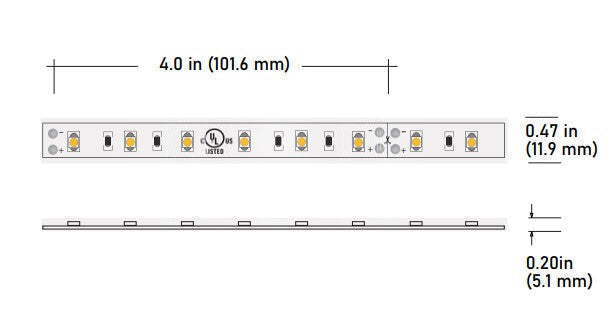 Core Lighting LSMW25-40K-PF-24V 2.2W Outdoor Flexible LED Strip, LSMW25 Model, 4000K Color Temperature, PF Per Feet , 24V Voltage