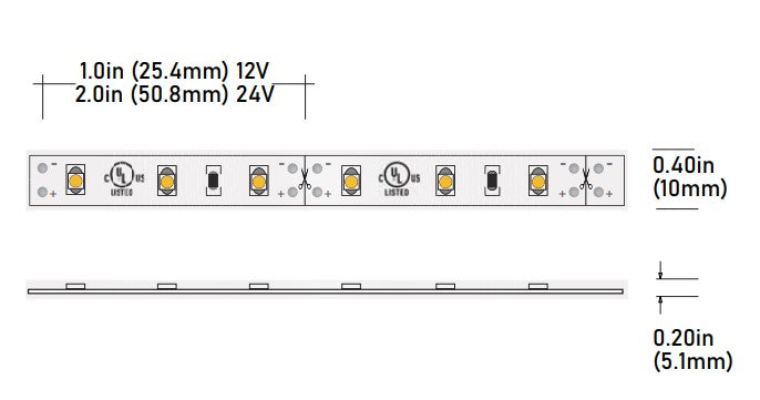 Core Lighting LSMW30-22K-16FT-12V-HC90 3.0W Outdoor Flexible LED Strip, LSMW30 Model, 2200K Color Temperature, 16FT length , 12V Voltage