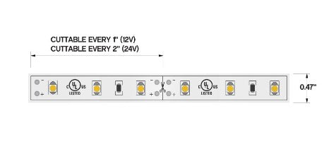 Core Lighting LSMW30-27K-16FT-12V-HC90 3.0W Outdoor Rated Flexible LED Strip LSMW30 Model,  2700K Color Temperature, 16Ft Length