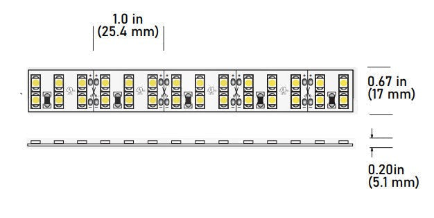 Core Lighting LSMW60-40K-PF-24V 6.0W Outdoor Flexible LED Strip, LSMW60 Model, 4000K Color Temperature, PF Per Feet, 24V Voltage