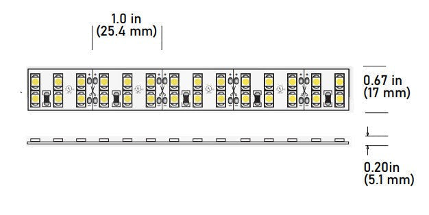 Core Lighting LSMW60-50K-16FT-24V-HC 6.0W Outdoor Flexible LED Strip, LSMW60 Model, 5000K Color Temperature, 16FT length, 24V Voltage