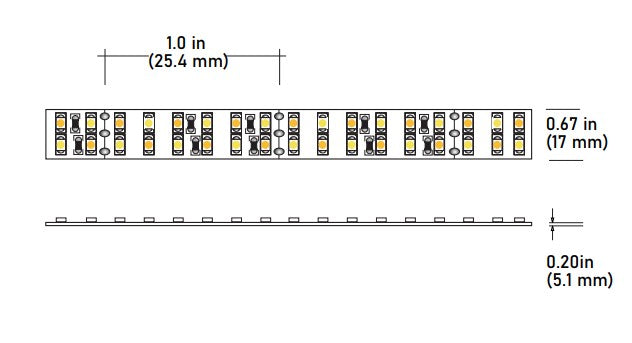 Core Lighting LSMW60MX-2750-PF-24V 6.0W Outdoor Color-Tuning LED Strip, LSMW60MX Model, 2700K/5000K Color Temperature, PF Per Feet, 24V Voltage