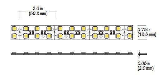 Core Lighting LSP80-50K-PF-24V 8.8W Indoor Flexible LED Strip , LSP80 Model, 5000k Color Temperature , PF Per Feet, 24V Voltage
