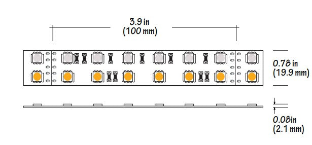 Core Lighting LSP80-RGBW-27K-100FT-24V 8.8W Indoor RGB+White LED Strip , LSP80 Model, 2700k Color Temperature , 100FT Length, 24V Voltage