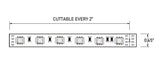 Core Lighting LSPW-58X-RGB-16FT-24V 5.8W Outdoor Color-Changing LED Strip  , LSPW58X Model,  16FT Length, 24V Voltage