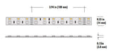 Core Lighting LSPW60-RGBW-40K-PF-24V 6W Outdoor Color-Changing + White LED Strip , LSPW60 Model, 4000K Color Temperature , PF Per Feet, 24V Voltage