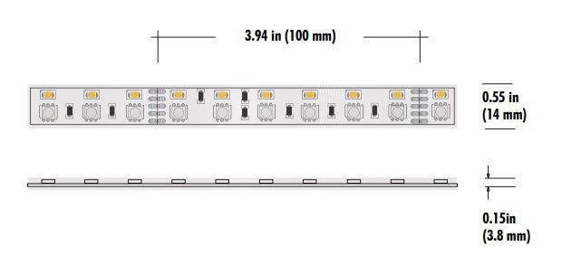 Core Lighting LSPW60-RGBW-30K-32FT-24V 6W Outdoor Color-Changing + White LED Strip , LSPW60 Model, 3000K Color Temperature , 32FT Length, 24V Voltage