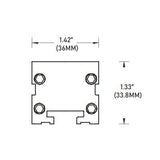 Core Lighting LWW-SL-20-BL-50-STB-TG-24, 20 Inch 12W High Output Linear LED Wall Washer, Color Temperature Blue, Beam Spread 50 Deg