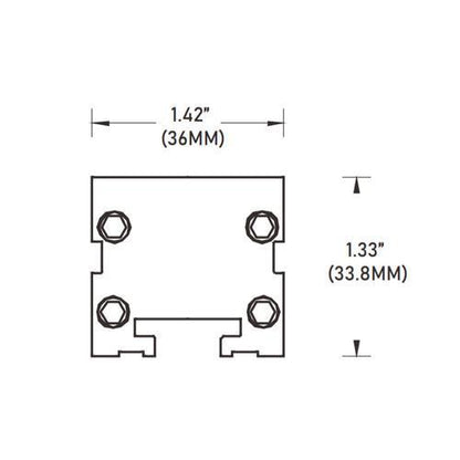 Core Lighting LWW-SL-40-GN-25-STB-TG-24, 40 Inch 24W High Output Linear LED Wall Washer, Color Temperature Green, Beam Spread 25 Deg