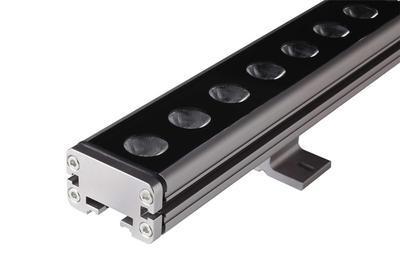 Core Lighting LWW-HO-12-AM-20-FMB-TG, 12 Inch 9W High Output Linear LED Wall Washer, Color Temperature Amber, Beam Spread 20 Deg