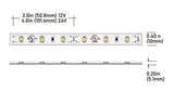 Core Lighting LSMW15-35K-25FT-24V-HR95 Outdoor Flexible 1.5W LED Strip, LSMW15 Model 3500K Color Temperature, 25 ft. Length