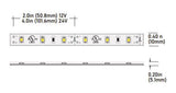 Core Lighting LSMW15-30K-25FT-24V-HR95 Outdoor Flexible 1.5W LED Strip, LSMW15 Model 3000K Color Temperature, 25 ft. Length 24 Voltage