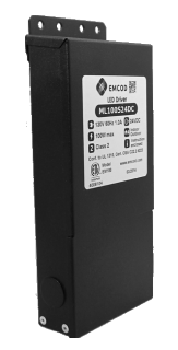 EMCOD ML60S12DC Class 2 60W LED Magnetic Driver Phase Dimmable 120V/12VDC, Black Powder Coated Steel Enclosure