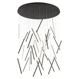 Kuzco Lighting MP14850-BK LED Chute Multi Light Pendant Ceiling Light Black Finish