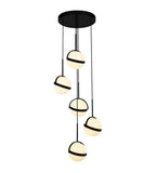 Alora Lighting MP301005MB Globo LED 17 inch Black Multi Light Pendant Ceiling Light