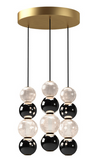 Alora Lighting MP321803NB Onyx 15 Inches Linear Multi LED Pendant Ceiling Light, Natural Brass Finish