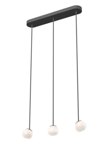 Kuzco Lighting MP47613-BK LED Europa 25 Inch Multi Light Pendant Ceiling Light Black Finish