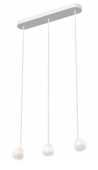 Kuzco Lighting MP47613-WH LED Europa 25 Inch Multi Light Pendant Ceiling Light White Finish