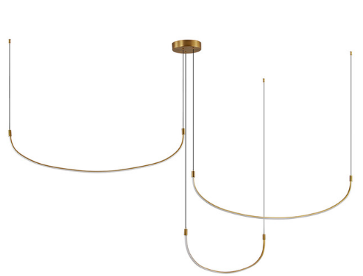 Kuzco Lighting MP89370-BG 71 inch Talis Linear Multi LED Pendant Light, Brushed Gold Finish
